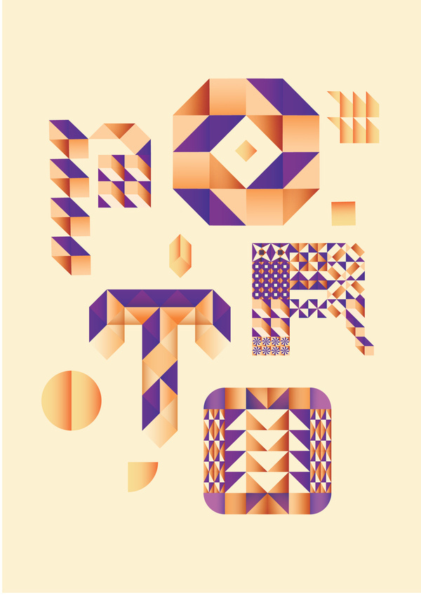 Take Away Porto - Ana Types Type #pattern #design #orange #portugal #monogram #ornament #poster #tile #type #porto #typography