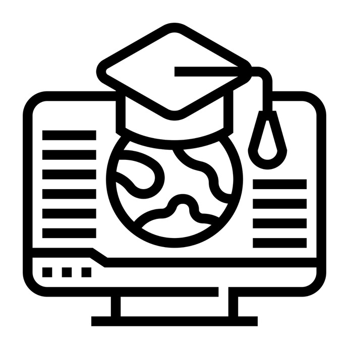 See more icon inspiration related to school, world, mortarboard, elearning, training, learning, knowledge, graduate, presentation, education, analysis, online, earth, globe and computer on Flaticon.