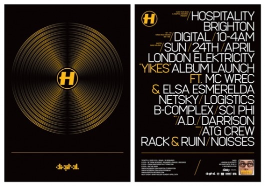 ATG Crew RacknRuin & Noisses at Hospitality Brighton HOS.12.02.11 – A.T.G #illustration #flyer #typography