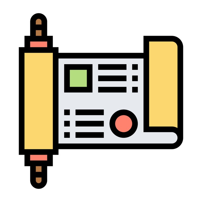 See more icon inspiration related to letter, scroll, parchment, old paper, files and folders, cultures, old scroll, ancient scroll, history and paper on Flaticon.
