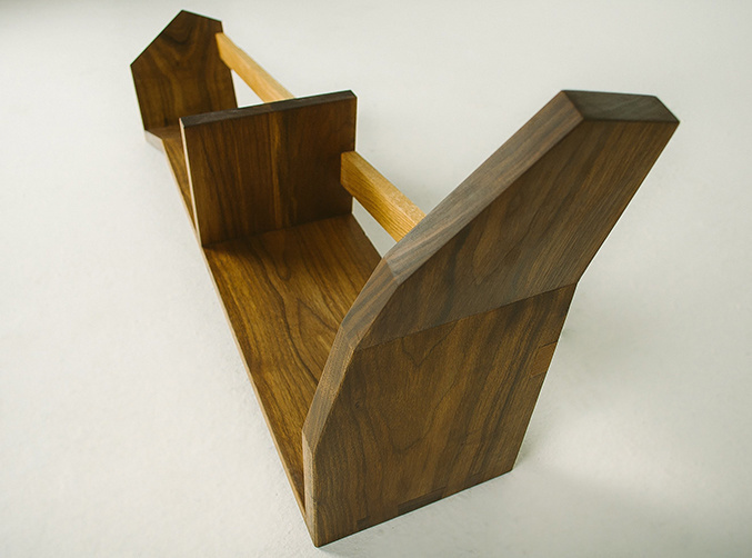 Book Shelf Soviet '70 Fly Massive Millworks #shelf #rack #walnut #interior #decor #wall #wood #book #woodworking #modernism
