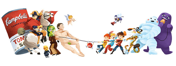 Art vs Advertising - Melanie Matthews #illustration #cambells #art