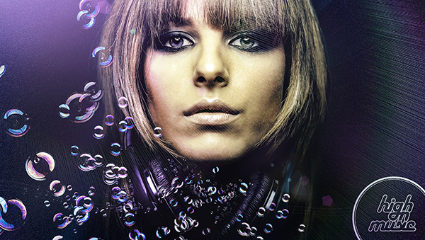High on Music #girl #bubbles #artwork #digital #music #high
