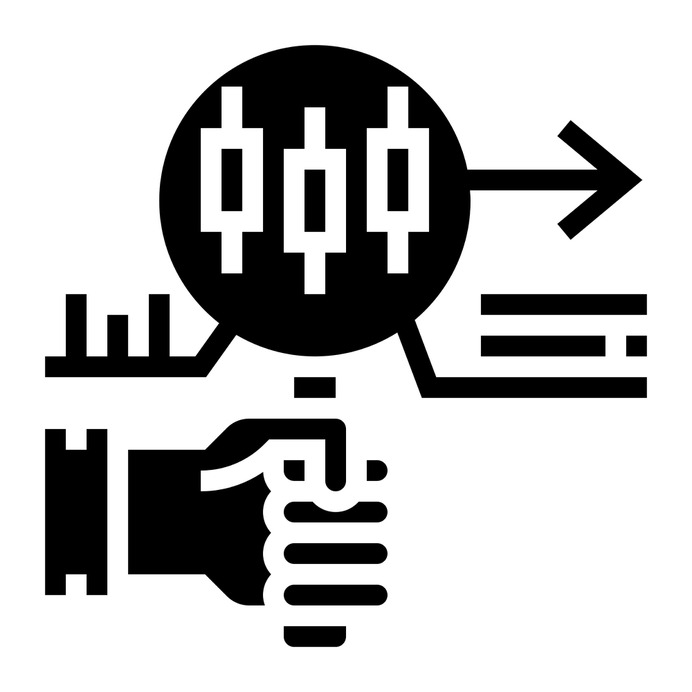 See more icon inspiration related to business and finance, hands and gestures, trend, stock, bar graph, analysis, magnifying glass, hand and chart on Flaticon.