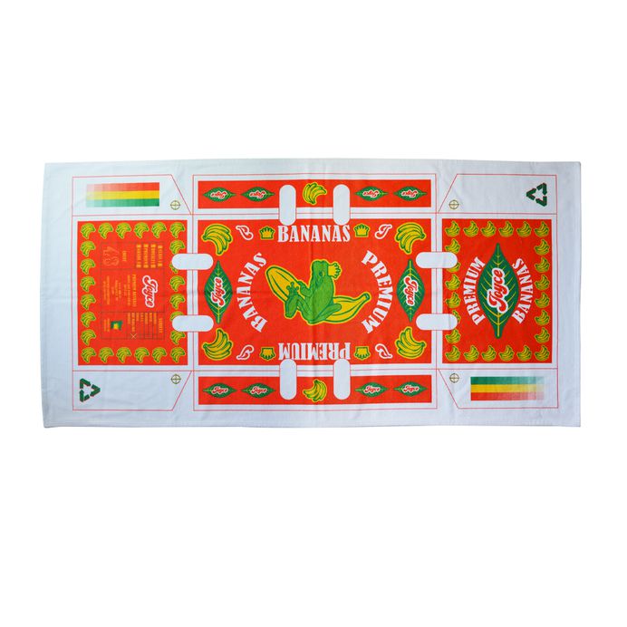 JOYCE - Banana Box Beach Towel #FRUITSTICKERS #FRUITSTICKER #CITRUS #BANANAS #GROCERY #ORGANIC #HONEYCRISP #MINNEAPOLIS #JOYCE #FRUIT #FRUITBOX #FRUITCARTON #CARDBOARD #PACKAGING #FRUITSTAND #PREMIUM #DISTRIBUTORS #LAKES #BEACHTOWEL #FRUITBIKINI #CROPTOP
