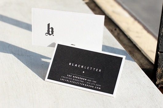 Blackletter Business Cards at Boxcar Press – Us #card #print #business