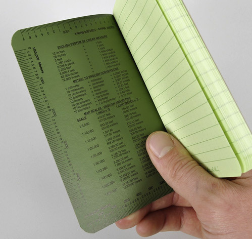 #954 "FIELD FLEX" TACTICAL GREEN ALL WEATHER MEMO BOOK, POCKET SIZE :: HICKOREE'S HARD GOODS