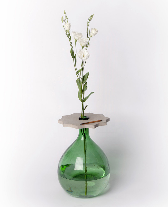 daevas nodo coffee table pattern concrete wine container #wine #bottle