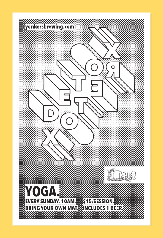 poster design for yonkers brewing co. #design #graphic design #poster #poster design #type #Typography #bitmap #halftone #beer #craft beer #