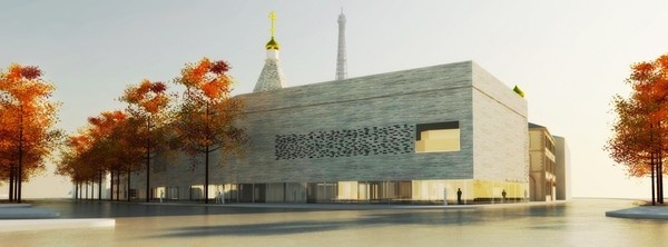 Cultural and Spiritual Russian Orthodox Center in Paris / DATA Architectes #renderings #architecture #facades