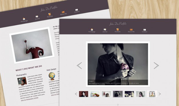 Psd template for portfolio & blog 2 Free Psd. See more inspiration related to Template, Portfolio, Psd, Templates, Blog, Gallery and Horizontal on Freepik.