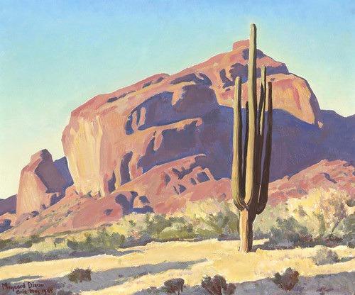 Maynard_Dixon_-_Red_Rocks_And_Cactus_10x24_ohgf4l__08419.1486484592.jpg (500×416)