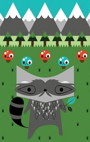 All sizes | Johan the Raccoon | Flickr - Photo Sharing! #teeth #romo #illustration #crowded #michelle