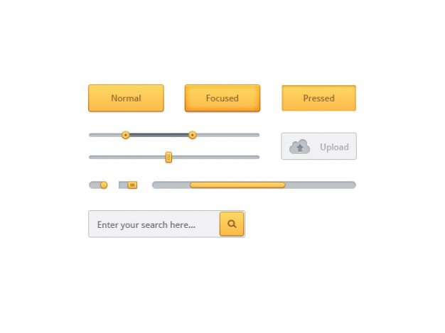Buttons sliders and a searchbox in orange and gray Free Psd. See more inspiration related to Box, Button, Orange, Elements, Search, Buttons, Gray, Psd, Simple, Material, Interface, Search box, Push, Horizontal, Push button, Sliders, Psd material and Interface elements on Freepik.