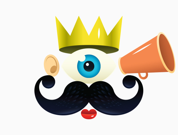 Coolness Factor #crown #erdokozi #branding #icon #motion #moustache #eye #colorful #erik #logo #factor #cool