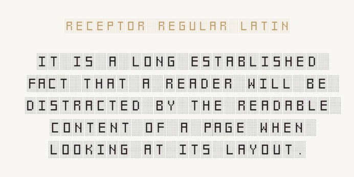 RECEPTOR typeface (font) designed by Thoma Kikis. Teknike.com - #receptor #typeface #font #kikis #thomakikis #synthwave #geometric #squares #lettering #greek #latin #cyrillic #teknike