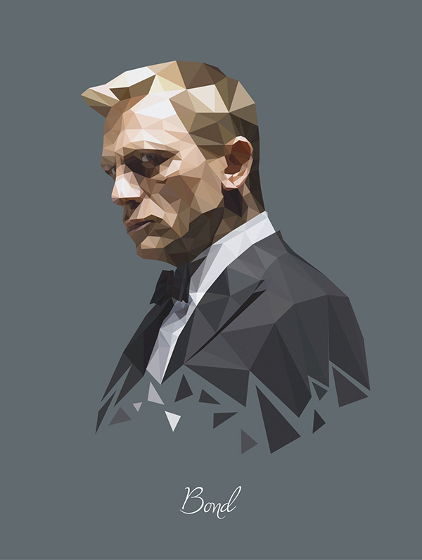 James Bond (Daniel Craig) – Potret Poligon