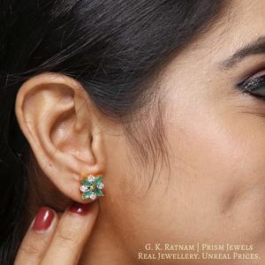 Tops / Studs - gold diamond polki kundan meena jadau jewellery