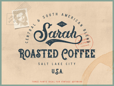 Brooks Brothers Typeface #vintage #font #typeface #coffee #label #packaging #stamp