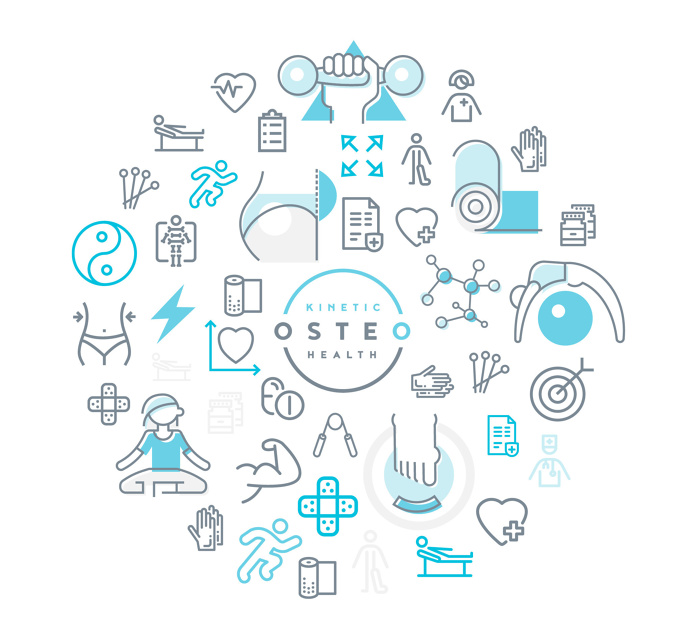 Josip Kelava Kinetic Osteo Health Icons and Symbols Single Mono Line