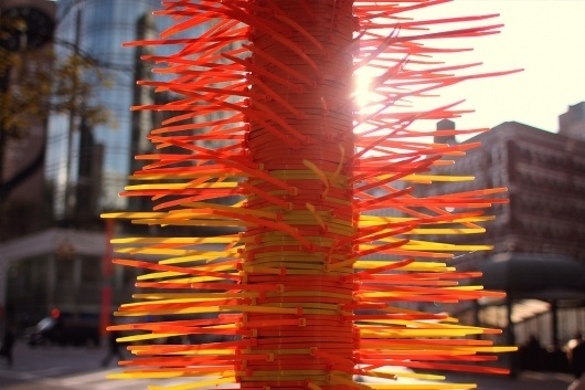 Rasmus Keger | Through the eyes of Rasmus Keger #sun #zip #ties #orange #yellow #art #street