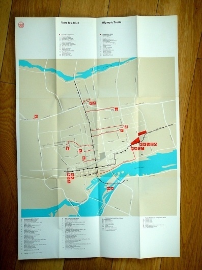 Montreal Olympics Trails Map / 1976 #1976 #montreal #print #design #graphic #map #olympics #trails