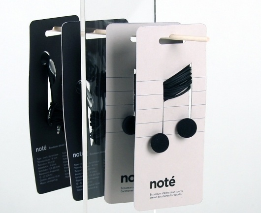 Note Earphones – Packaging inspiration on MONOmoda #packaging #music #earphones