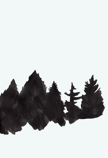 dannysturgess.tumblr.com #white #black #illustration #poster #and #painting #trees
