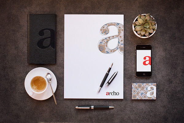 archo design studio on Behance #branding #texture #letter #studio #vintage #typo #lettering #red #business #design #architecture #identity #logo #italy #a #architect #house #mockup #typography #interior #card #home #corporate
