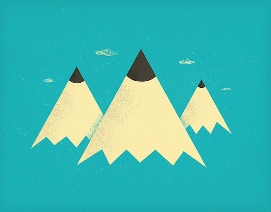 Pencil Mountains | Flickr - Photo Sharing! #illustration #mountains #pencil