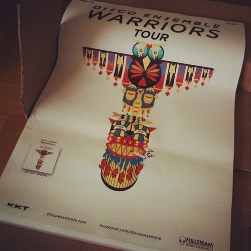 Disco Ensemble Warriors Tour #totem #disco #owl #print #poster #warrior #tour