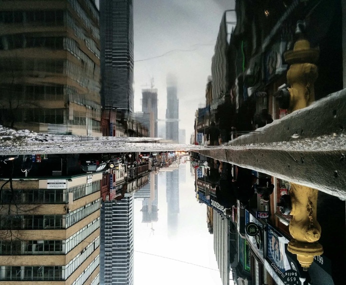 Reflections in The Puddles of Toronto by Guido Gutierrez Ruiz