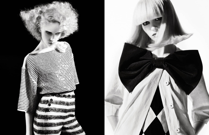 Numero Apr 2009 by Sebastian Kim #white #sebastian #kim #black #photography #and #fashion