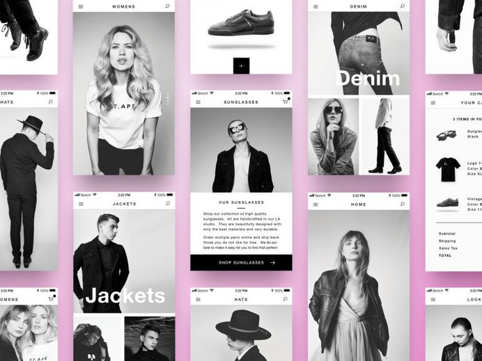Black and White Mobile Retail Concept