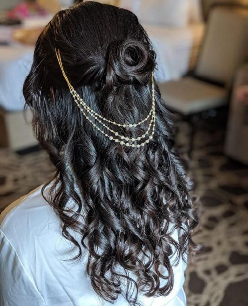 Rose Twisted Bridal Hairstyle
