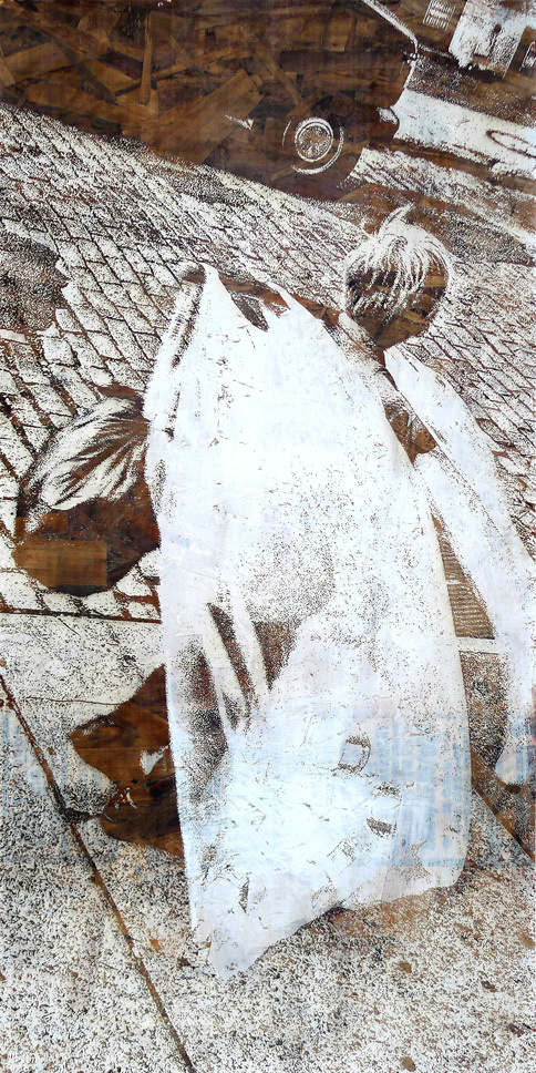 eyeone | seeking heaven #eyeone #seeking #homelessness #art #heaven #mixed #media