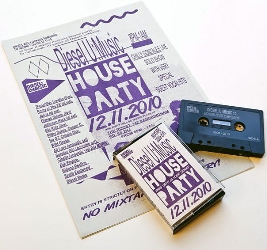Diesel U:Music / Holly Wales #tape #print #design #graphic #diesel #music #mix #party
