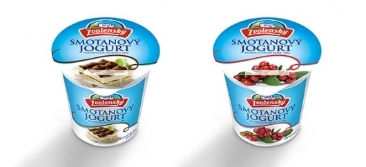 Zvolensky Smotanovy on the Behance Network #slovak #yogurt #design #graphic #food #diary #package