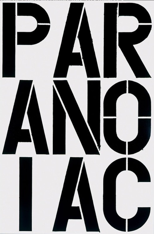 Ju est fou - Painting by Christopher Wool.