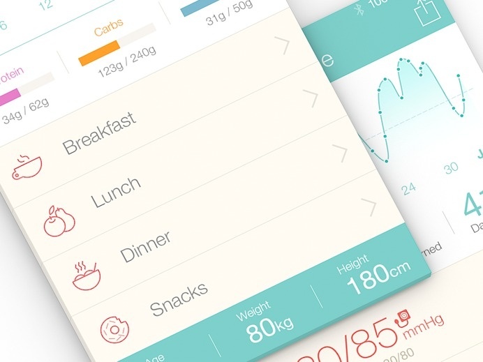 Medical App UI Design - Pictograms by http://ramotion.com #user #inspiration #dribbble #ux #design #application #interface #ui #experience #iphone #app #mobile #behance #gui