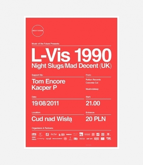 Music of the Future on the Behance Network #red #grid #poster #music #helvetica #typography