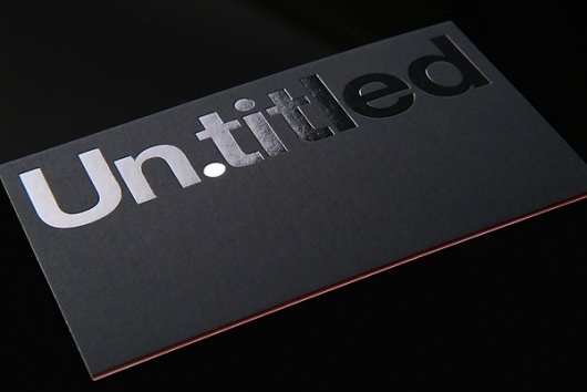 Business card design idea #101: Un.titled ID on the Behance Network #cards #business
