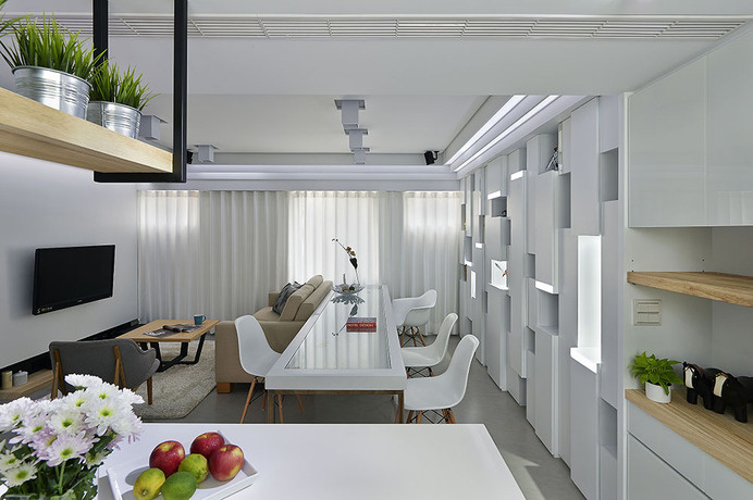 Furniture Layout Perfectly Defining Living Spaces: Matrix Residence in Taipei #modern #design #decor #furniture #matrix #apartment #residence