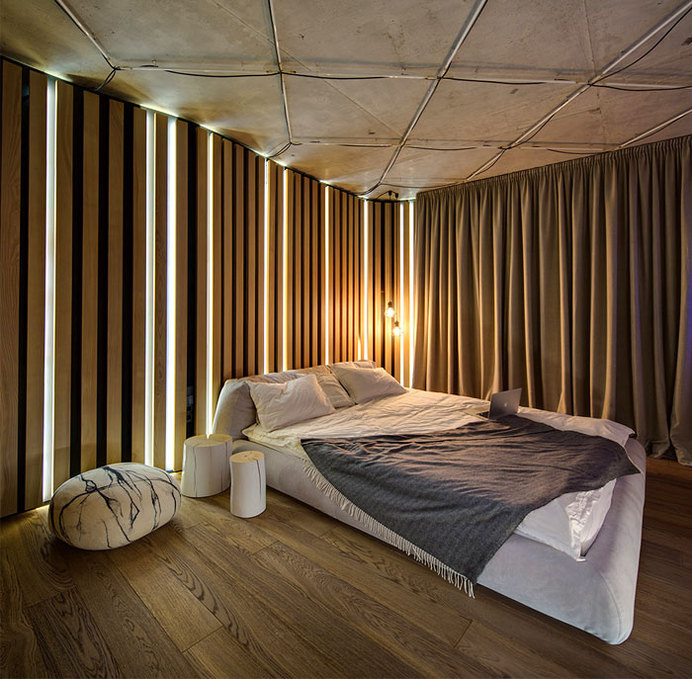 Loft Apartment KaiF by FORM Architects Bureau bedroom interior #interior #modern #bedroom #design #bed