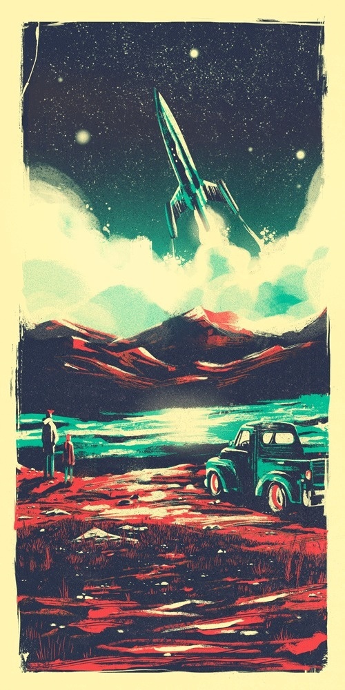 Interstellar-final #illustration #rocket #vintage #space