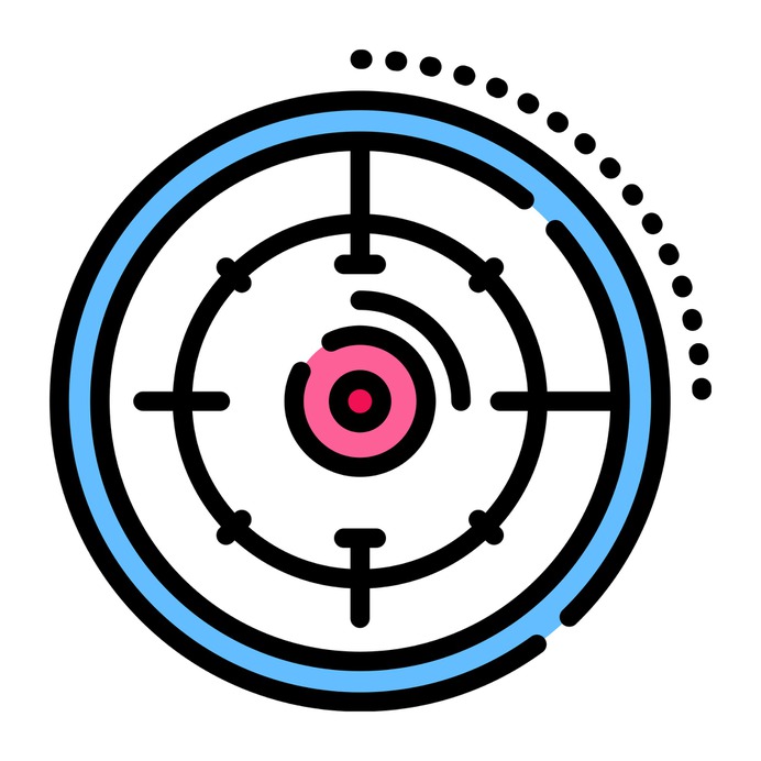 See more icon inspiration related to target, sniper, aim, business and finance, sports and competition, shapes and symbols, seo and web, edit tools, objective, shooting and weapons on Flaticon.