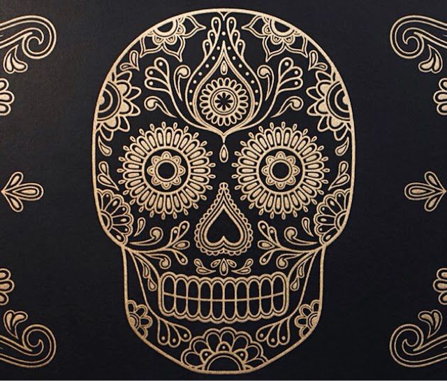 illustration: Key elements for my day of the dead poster PATTERN