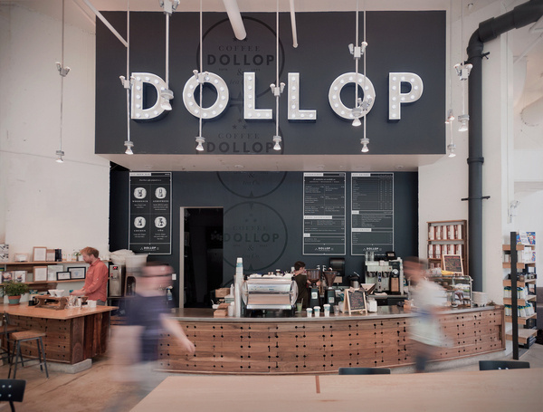 Dollop Coffee & Tea #signage