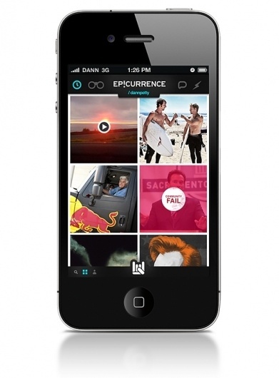 Epicurrence iPhone App on the Behance Network #design