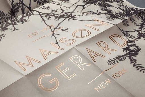 Design Work Life » cataloging inspiration daily #maison #black #identity #poster #gold #type #layout #gerard #trees